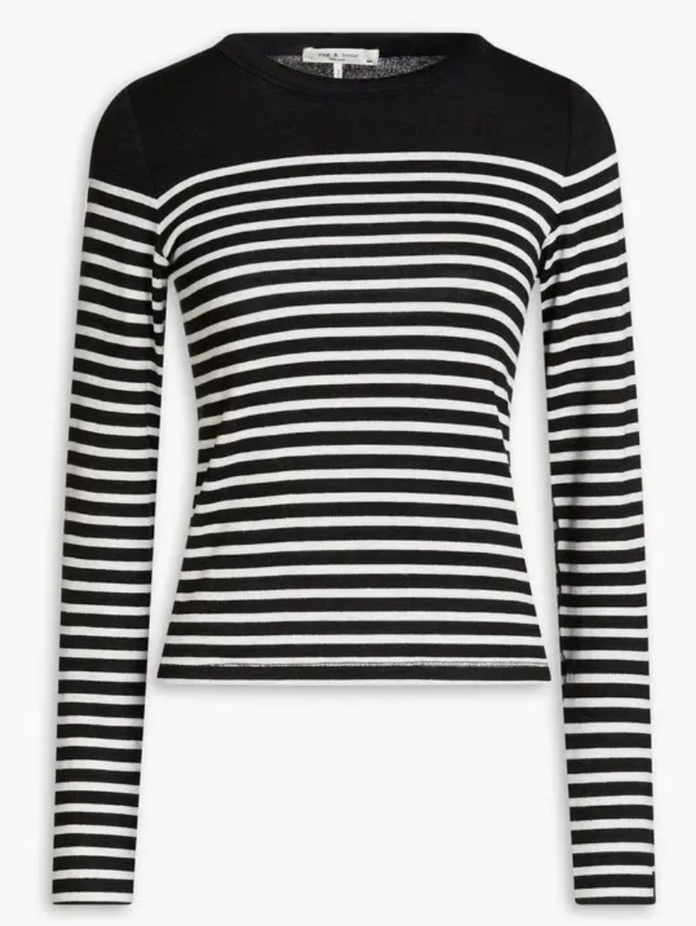 rag & bone Black and White Striped Top